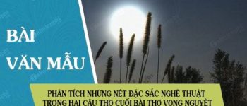 Phân tích những nét đặc sắc nghệ thuật trong hai câu thơ cuối bài thơ Vọng nguyệt