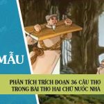 Phân tích trích đoạn 36 câu thơ trong bài thơ Hai chữ nước nhà