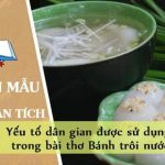 Phân tích yếu tố dân gian được sử dụng trong bài thơ Bánh trôi nước