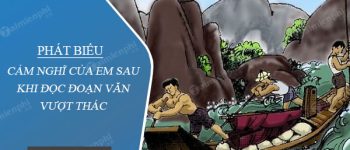 Phát biểu cảm nghĩ của em sau khi đọc đoạn văn Vượt thác