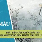 Phát biểu cảm nghĩ về bài thơ Cảm nghĩ trong đêm thanh tĩnh của nhà thơ Lí Bạch