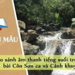 So sánh âm thanh tiếng suối trong bài Côn Sơn ca và Cảnh khuya