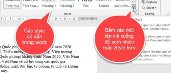 Style là gì? Cách sử dụng Style trong Word