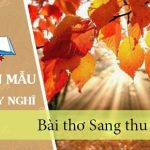 Suy nghĩ của em về bài thơ Sang thu