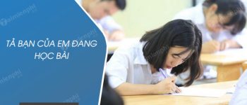 Tả bạn của em đang học bài