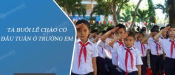 Tả buổi lễ chào cờ đầu tuần ở trường em