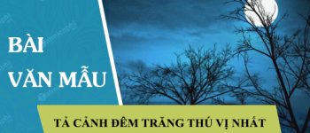 Tả cảnh đêm trăng mà em cho là thú vị nhất