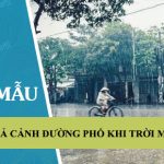 Tả cảnh đường phố khi trời mưa