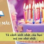 Tả cảnh sinh nhật của bạn mà em nhớ nhất