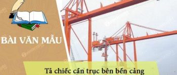 Tả chiếc cần trục bên bến cảng