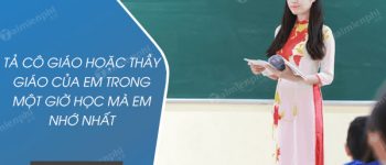 Tả cô giáo hoặc thầy giáo của em trong một giờ học mà em nhớ nhất