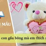 Tả con gấu bông mà em thích nhất