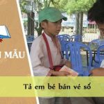 Tả em bé bán vé số