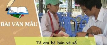 Tả em bé bán vé số