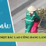 Tả một bác lao công đang làm việc