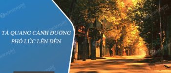 Tả quang cảnh đường phố lúc lên đèn