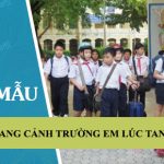 Tả quang cảnh trường em lúc tan học