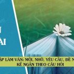 Tập làm văn: Mời, nhờ, yêu cầu, đề nghị. Kể ngắn theo câu hỏi