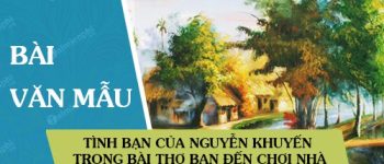 Tình bạn của Nguyễn Khuyến trong bài thơ Bạn đến chơi nhà