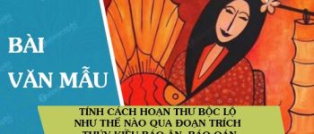 Tính cách Hoạn Thư bộc lộ như thế nào qua đoạn trích Thúy Kiều báo ân, báo oán