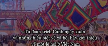 Từ đoạn trích Cảnh ngày xuân và những hiểu biết về xã hội hãy giới thiệu về một lễ hội ở Việt Nam