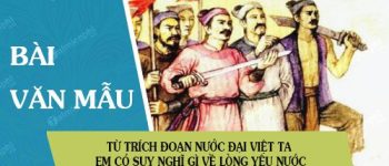 Từ trích đoạn Nước Đại Việt ta em có suy nghĩ gì về lòng yêu nước