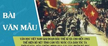 Văn học việt Nam giai đoạn đầu thế kỉ XX cho đến 1945 thể hiện rõ nét tình cảm yêu nước của dân tộc ta thời kì này. Hãy chứng minh qua các tác phẩm đã học