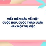 Viết biên bản một cuộc họp, cuộc thảo luận hay một vụ việc lớp 6 hay nhất (19 Mẫu)