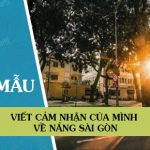 Viết cảm nhận của mình về nắng Sài Gòn