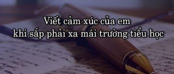 Viết cảm xúc của em khi sắp phải xa mái trường tiểu học