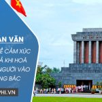 Viết đoạn văn cảm nhận về cảm xúc của tác giả khi hoà vào dòng người vào lăng viếng Bác – khổ thơ thứ hai