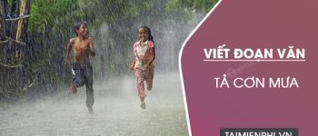 Viết đoạn văn ngắn tả cơn mưa