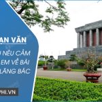 Viết đoạn văn ngắn từ 8-12 câu nêu cảm nhận của em về bài thơ Viếng lăng Bác