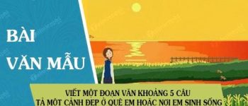 Viết một đoạn văn khoảng 5 câu tả một cảnh đẹp ở quê em hoặc nơi em sinh sống