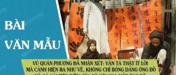 Vũ Quần Phương đã nhận xét: Văn tả thật ít lời mà cảnh hiện ra như vẽ, không chỉ bóng dáng ông đồ mà cả cái tiêu điều của xã hội qua mắt ông đồ. Phân tích bài thơ Ông Đồ để chứng minh ý kiến trên